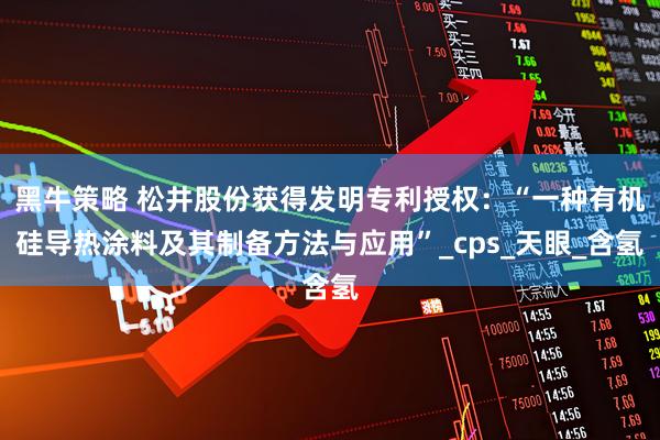 黑牛策略 松井股份获得发明专利授权:“一种有机硅导热涂料及其制备方法与应用”_cps_天眼_含氢